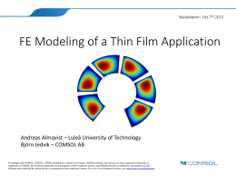 FE Modeling of a Thin Film Application