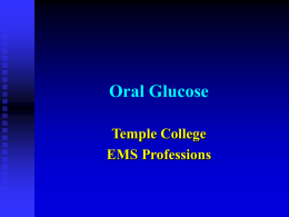 Oral Glucose
