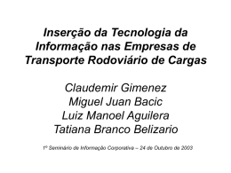 Inserção da Tecnologia da Informação nas Empresas de Transporte Rodoviário de Cargas