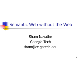 Semantic Web without the Web