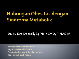 Kuliah Hubungan Obesitas dengan Sindroma Metabolik