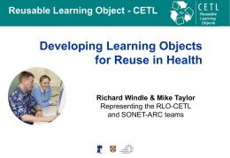 Reusable Learning Object CETL