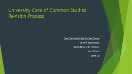 University Core of Common Studies revision process