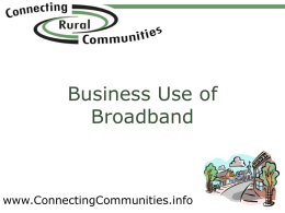 Business Use of Broadband
