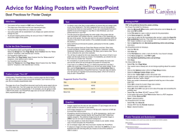 2016 BEST PRACTICES for poster design