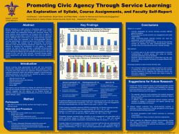 Promoting Civic Agency Through Service Learning (2015)