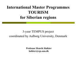 TEMPUS tourism Tomsk Nov 2011