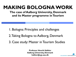 Halkier Bologna Danish Tourism experiences
