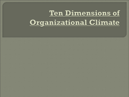 10 Dimensions of Organizational Climate