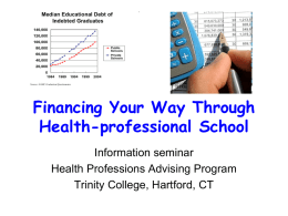 Financing Health Professional School