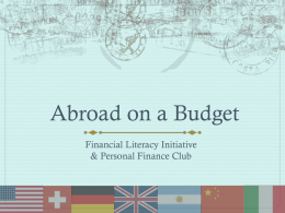 Abroad on a Budget PowerPoint