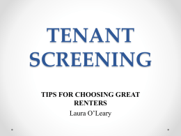 Tenant Screening Tips