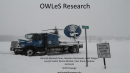 Follow-up work related to the OWLeS lake effect snow project - Ashante McLeod-Perez and Stephen Piechowski - SUNY Oswego.