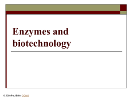 Powerpoint Presentation: Enzymes and Biotechnology