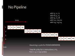 Pipeline Timing