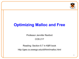 Optimizing Malloc and Free