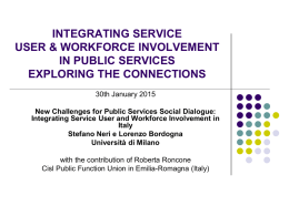' Integrating Service User and Workforce Involvement in Italy '