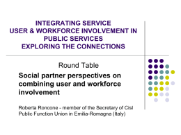 Social Partner Perspective on Combining User Workforce Involvement'