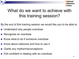 Overdose Training PowerPoint