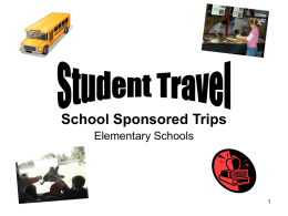 Student Travel - Elementary