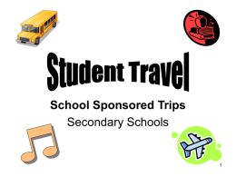 Student Travel - Secondary