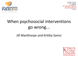 When psycho-social interventions go wrong... (ppt, 2.07 MB)