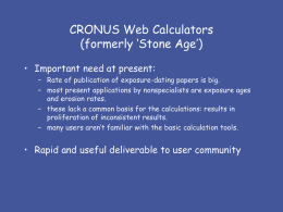 Cronus Web Calculators