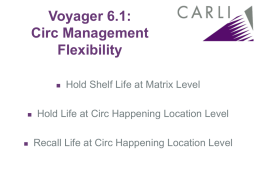 Circ Management Flexibility