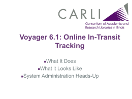 Online In-Transit Tracking