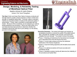 Design, Modeling, Reliability Testing of Metallized Optical Fiber (PPT | 851KB)