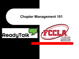 Chapter Management power point