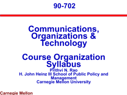 Course Organization, Introduction