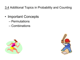 3.4 Additional Topics in Probability and Counting
