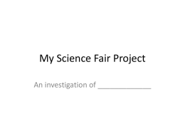 Science Fair Powerpoint Presentation