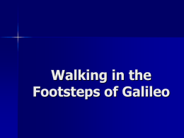 In the Footsteps of Galileo (slides)