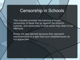 Censorship PPT
