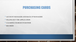 Purchasing Cards