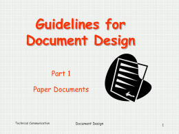 Document Design 1