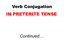 Sra. Van Voris's PowerPoint on irregular stems in the pretertie