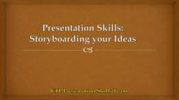 Storyboarding workshop slides