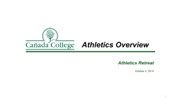 Fall 2014 Athletics Retreat Overview
