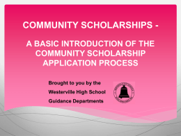 Community Scholarship Information
