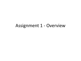 Power point version of Assignment 1