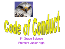 Code of Conduct Powerpoint