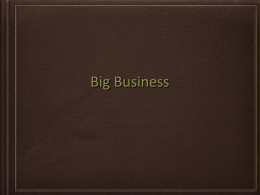Big Business Notes