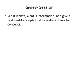 Exam 1 review slides
