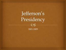 Jefferson's Presidency
