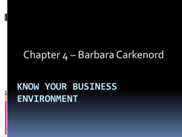 Chapter4_Know Your Business Environment