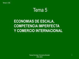 (**)Tema 5 .- Economías de Escala