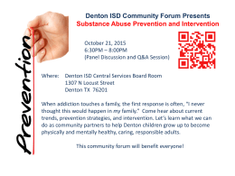 Substance Abuse Forum Information